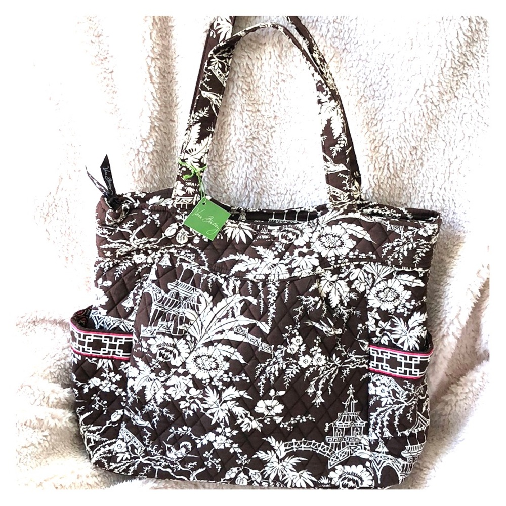 NWT Vera Bradley Large pleated Tote Imperial Toile